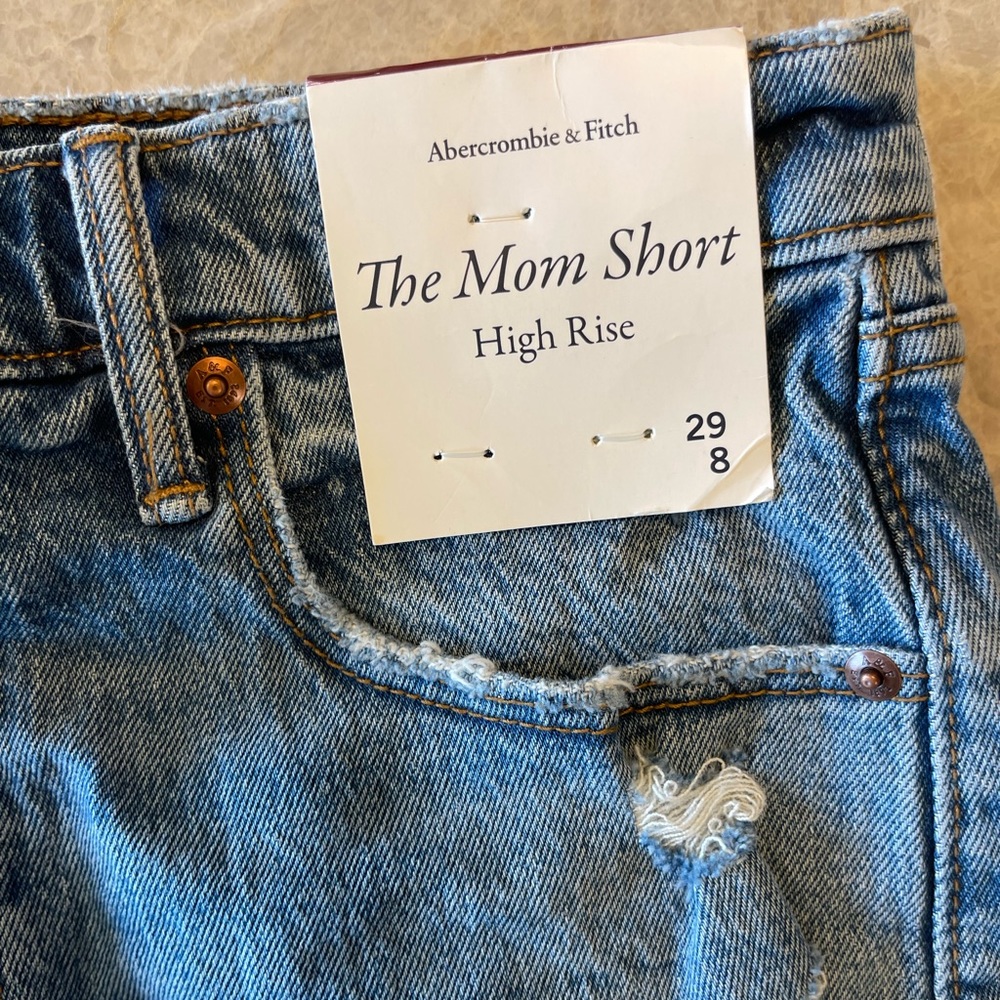 NWT Abercrombie High Rise Jean Shorts